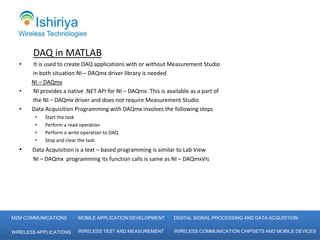 Ishiriya Wireless Technologies-MATLAB Data Acquisition | PPTX ...