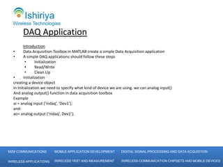 Ishiriya Wireless Technologies-MATLAB Data Acquisition | PPTX ...