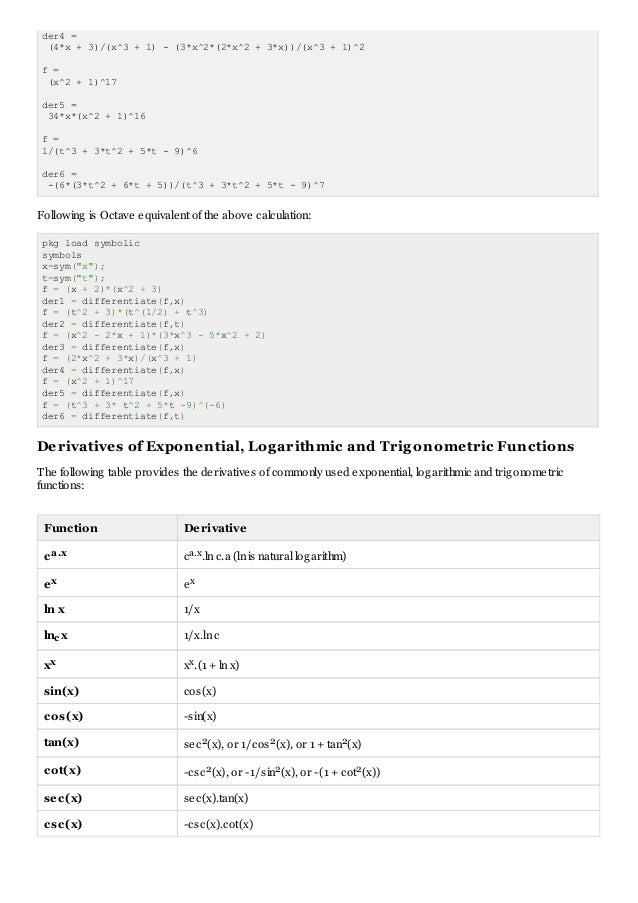 Matlab differential
