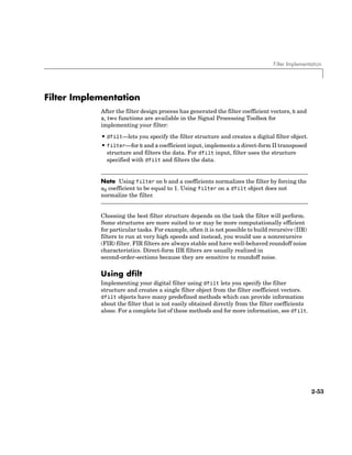Matlab Filter Design and Implementation.pdf