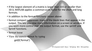 Matlab Tutorial for Beginners - I | PDF