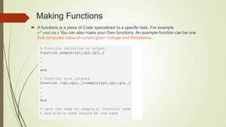 Matlab for Electrical Engineers | PPTX
