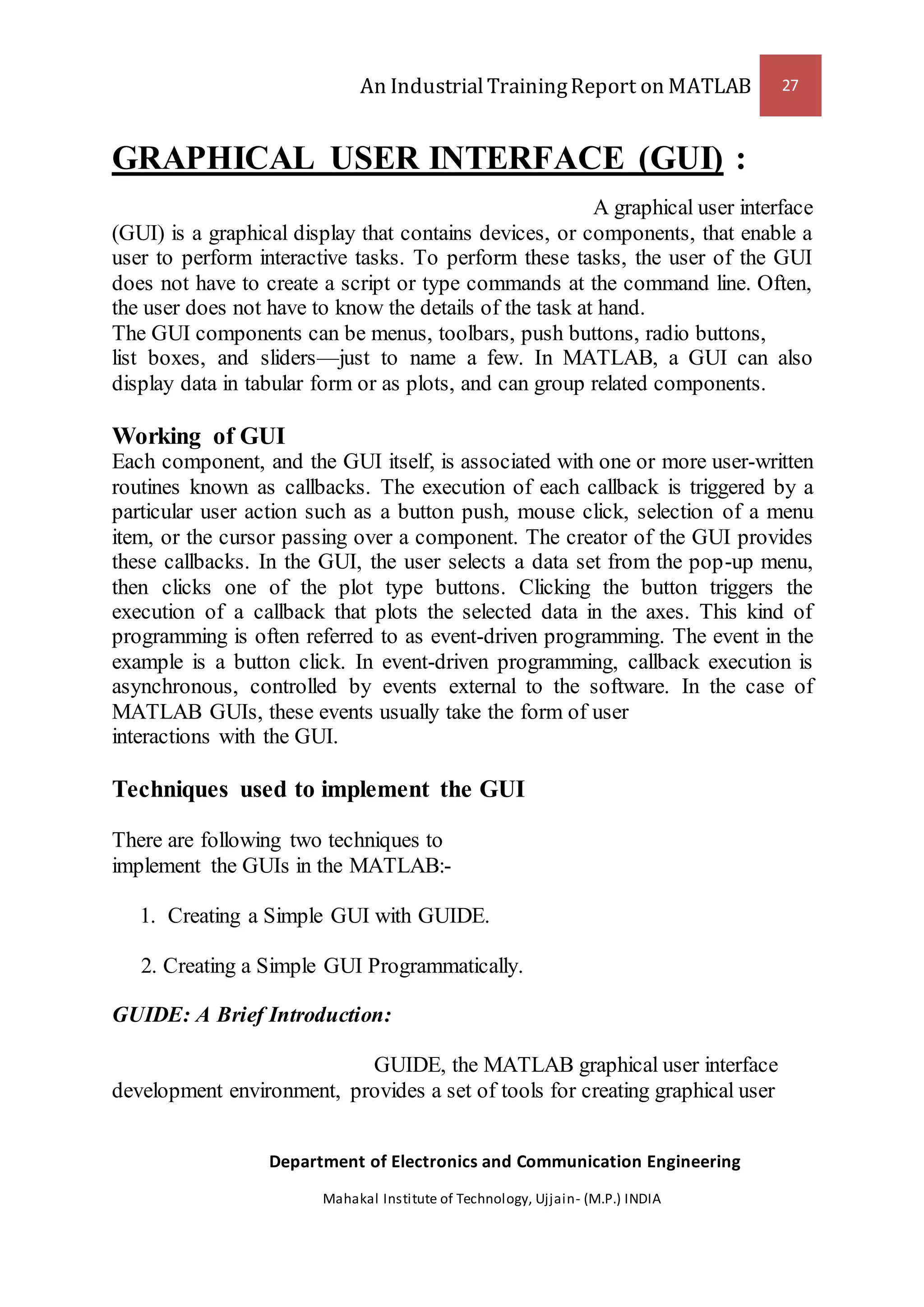 MATLAB guide | PDF
