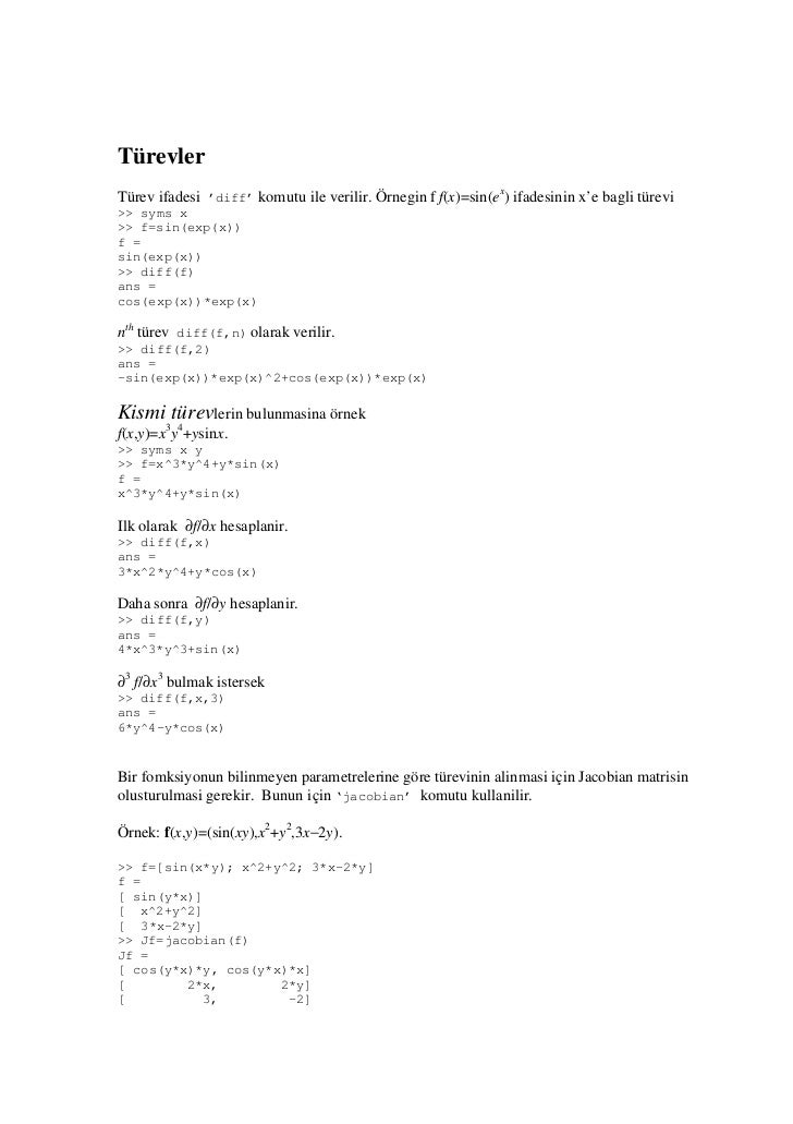 Temel matlab pdf ücretsiz indir