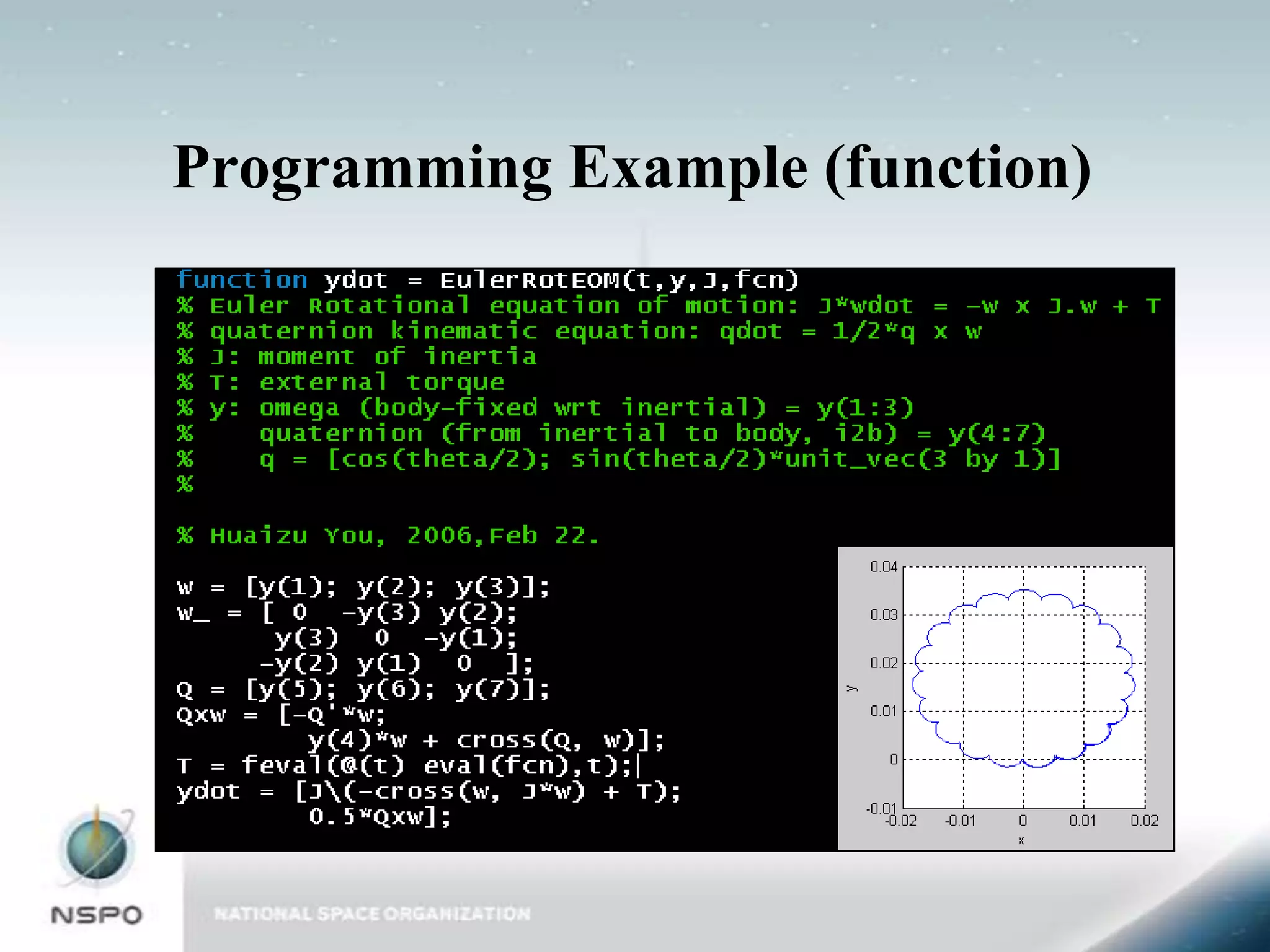 Programming Example (function)
 