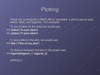 Matlab_Introduction_by_Michael_Medvinsky.ppt | Free Download