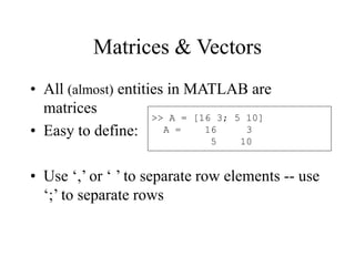 Matlab introduction | PPT | Free Download