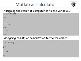 Matlab introduction lecture 1 | PDF