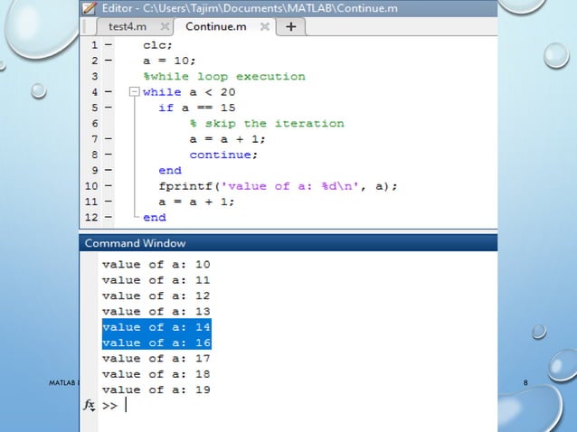 Matlab lecture 4 loops@taj | PPT