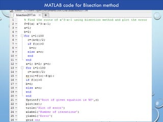 Matlab lecture 5 bisection method@taj | PPT
