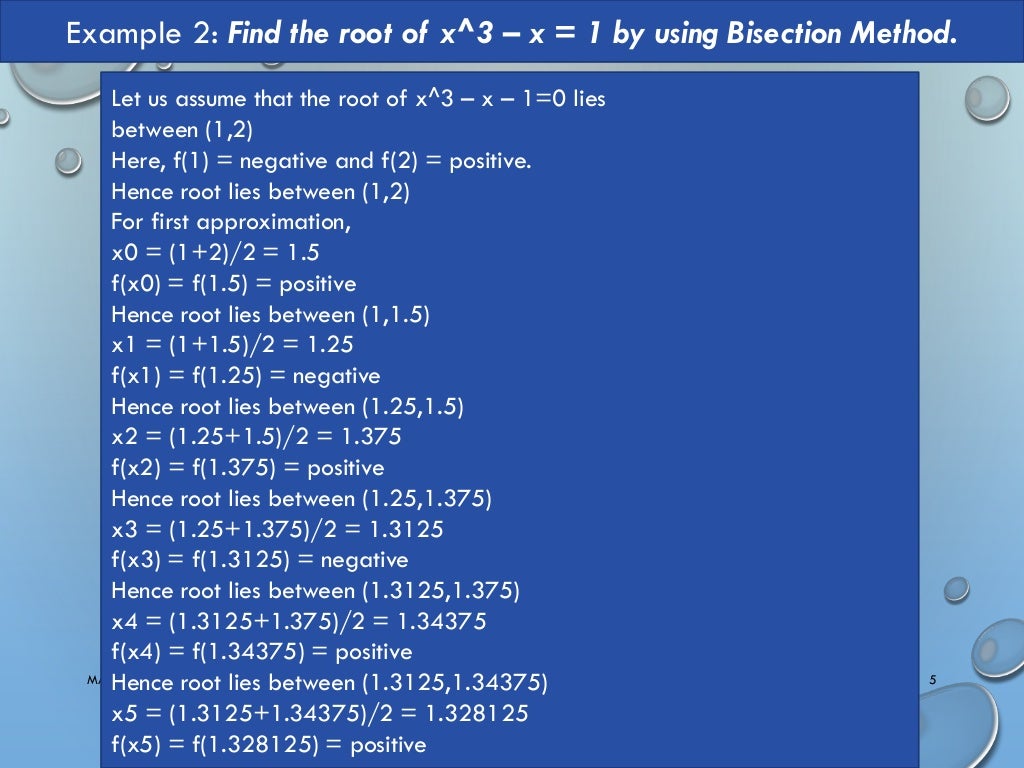 bisection method freemat bisection method freemat