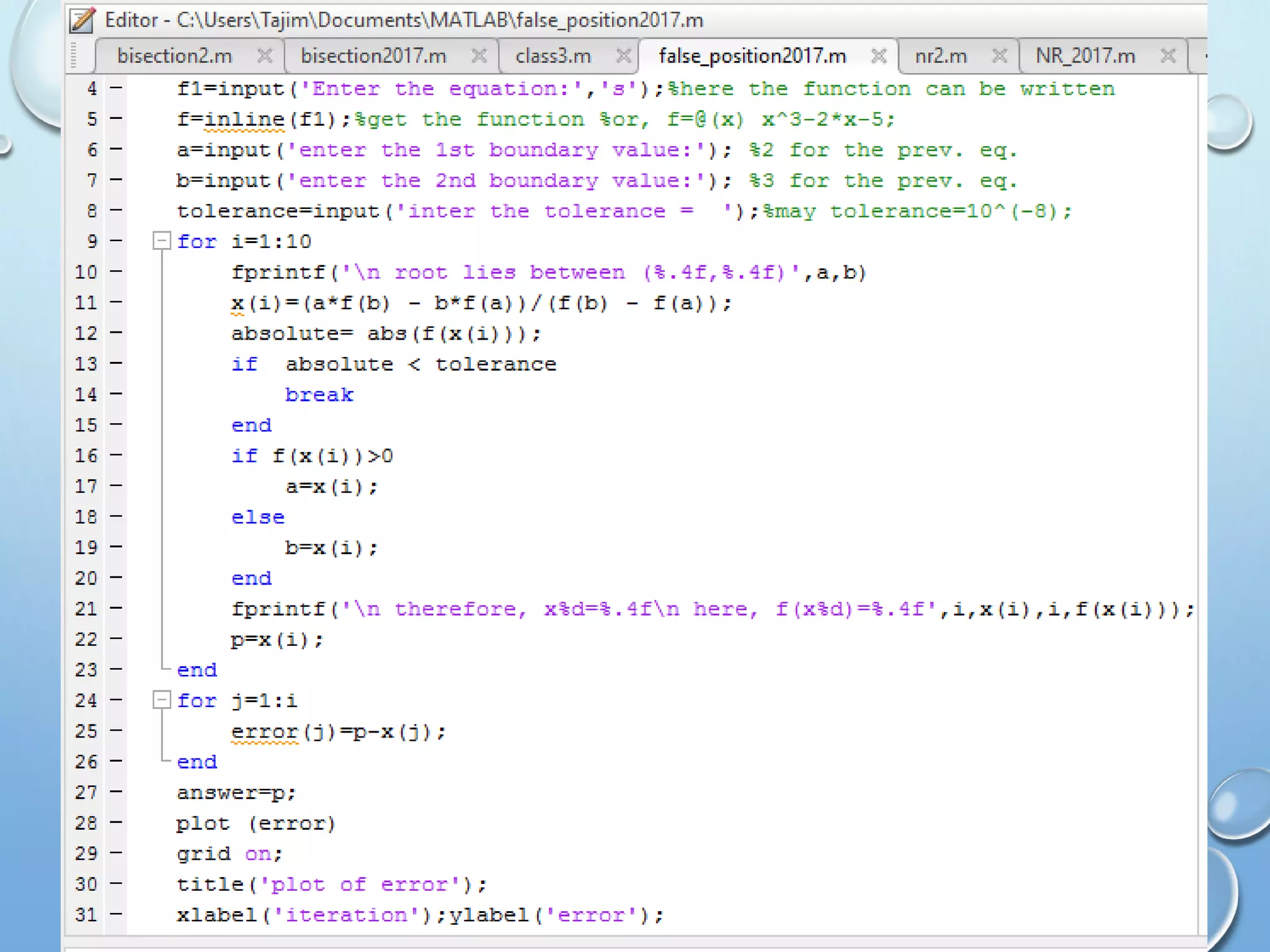 4/10/2017MATLAB by Tajim 13
 
