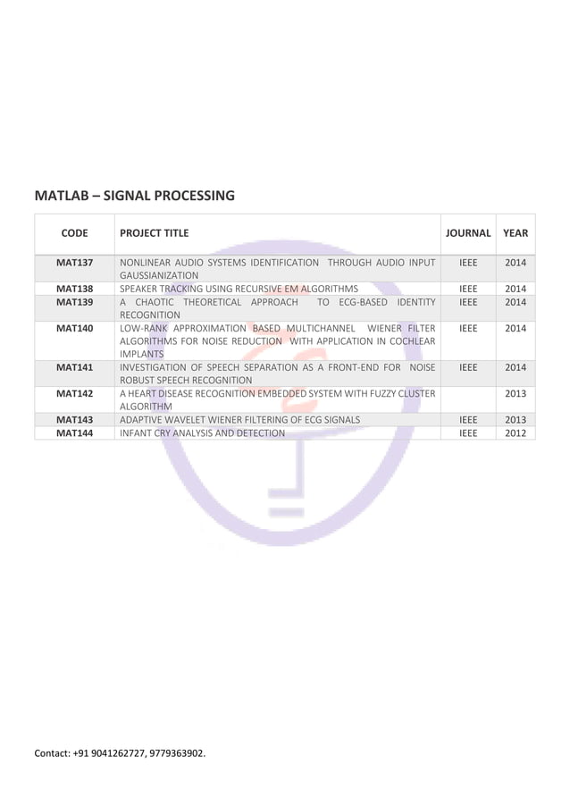 Research papers and projects on digital image processing pdf