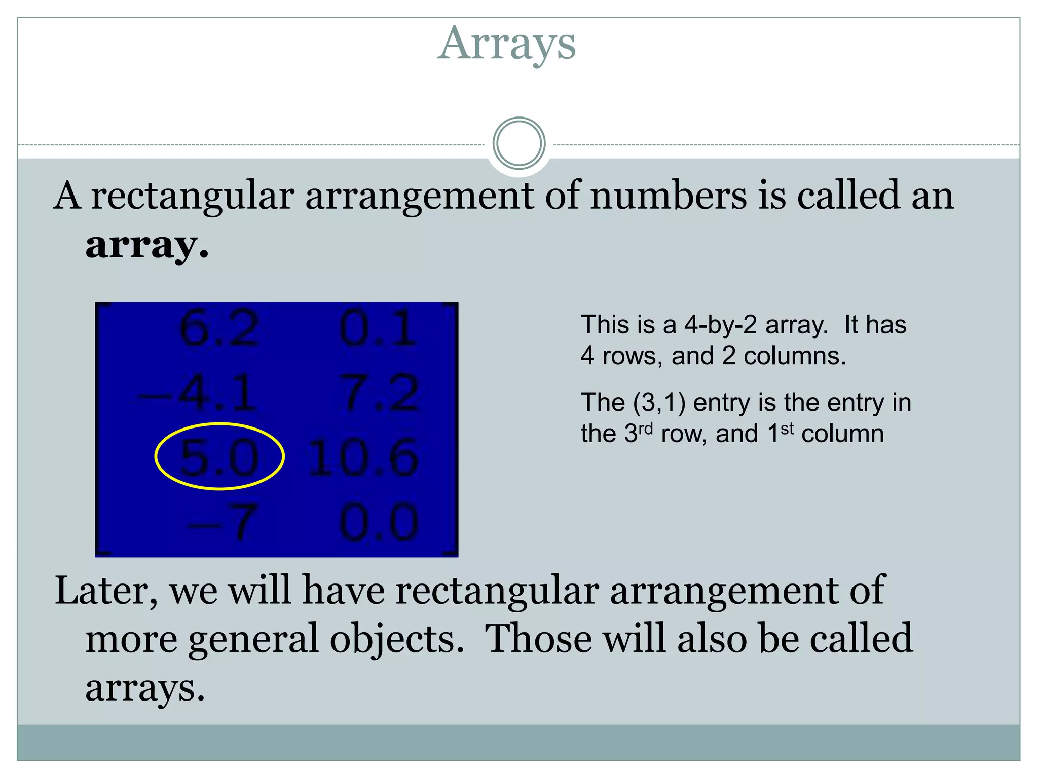 Matlab matrices and arrays | PPT