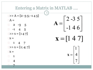 Matlab matrices and arrays | PPTX
