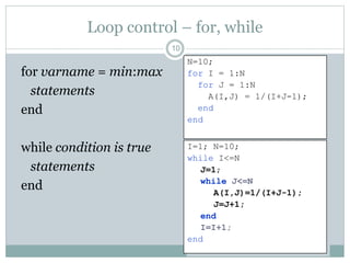 Matlab m files and scripts | PPT