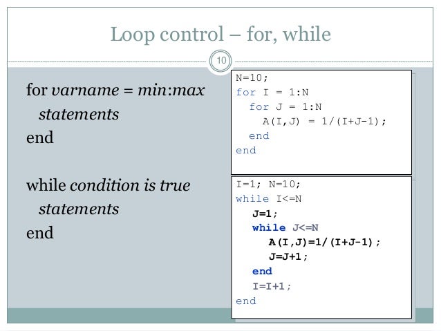 Matlab m files and scripts