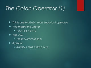 Introduction to MATLAB | PPT