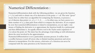 MATLAB : Numerical Differention and Integration | PPT