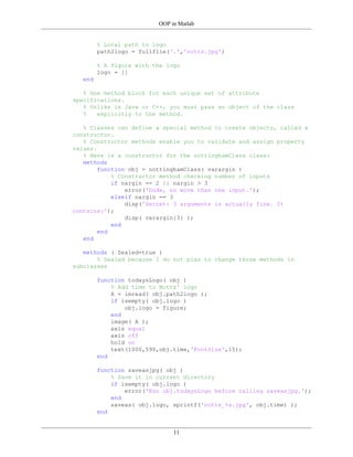 Object Oriented Programming in Matlab | PDF