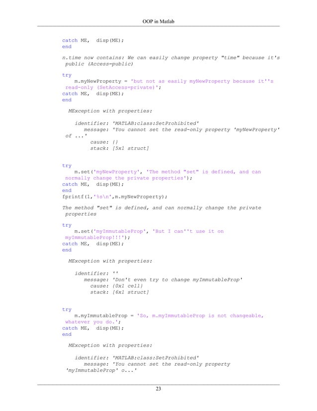 Object Oriented Programming in Matlab | PDF | Programming Languages ...