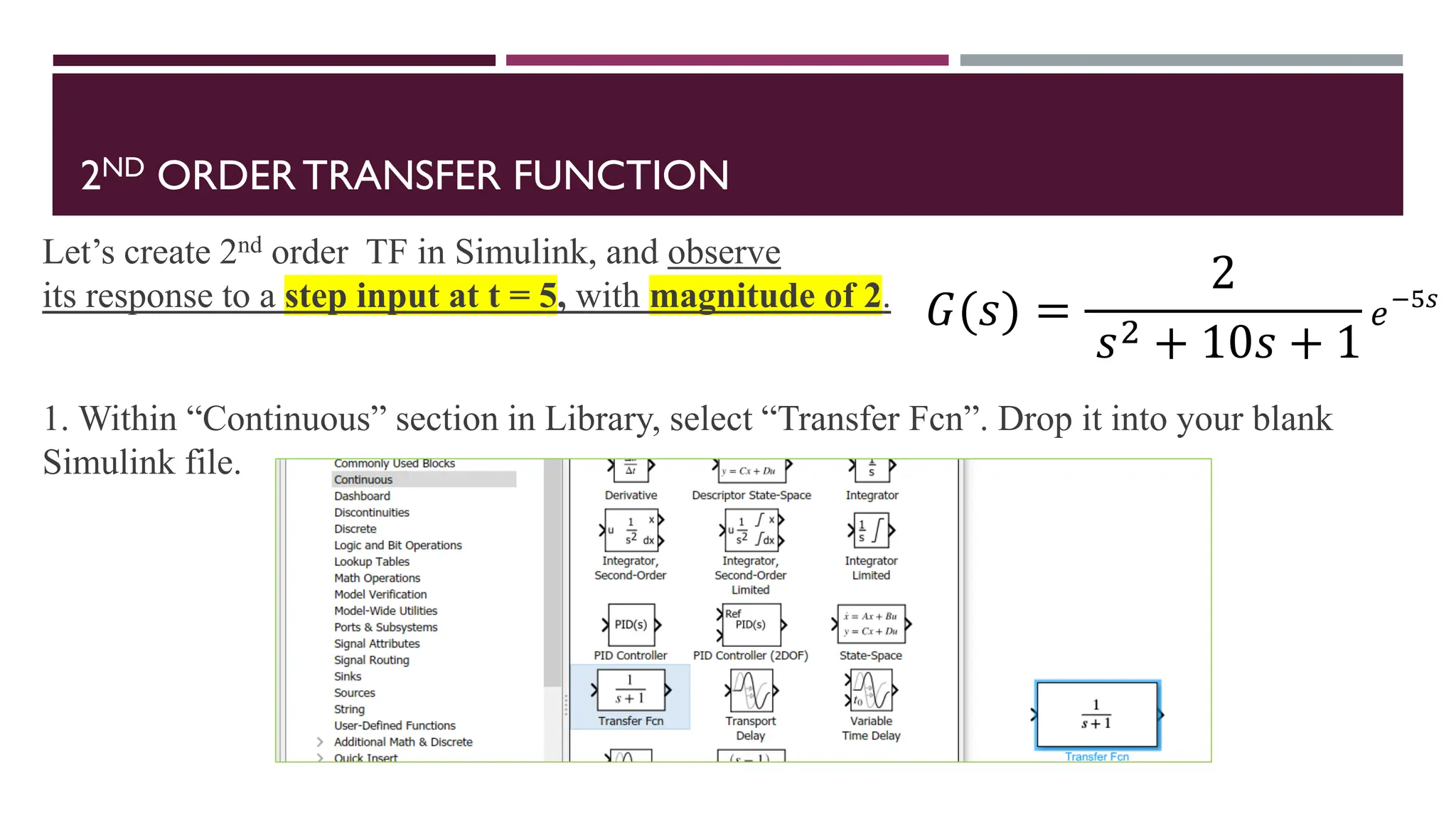MATLAB simulink open loop dynamics system | PPT | Free Download