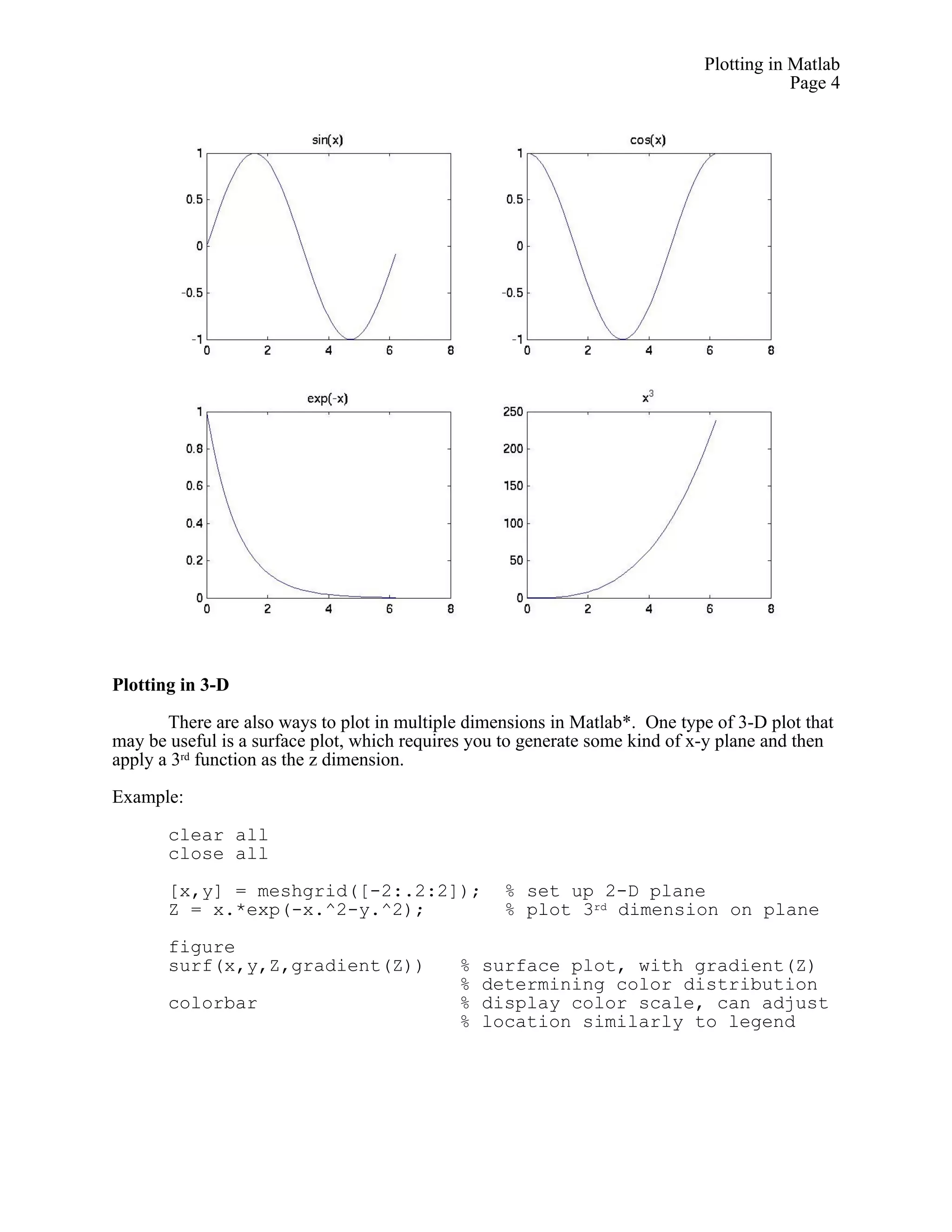 Matlab plotting | PDF