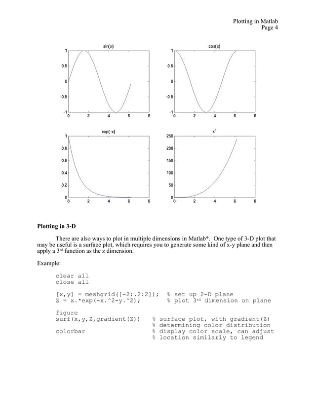 Matlab plotting | PDF