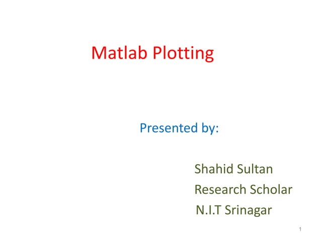 Matlab plotting | PPT