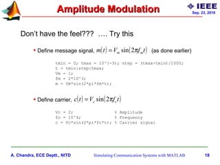 Simulating communication systems with MATLAB: An introduction | PPT ...