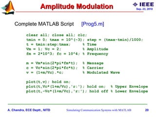 Simulating communication systems with MATLAB: An introduction | PPT ...