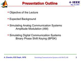 Simulating communication systems with MATLAB: An introduction Slide 2