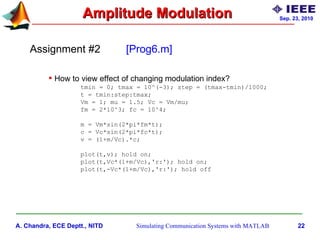 Simulating communication systems with MATLAB: An introduction Slide 22