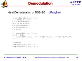 Simulating communication systems with MATLAB: An introduction Slide 26