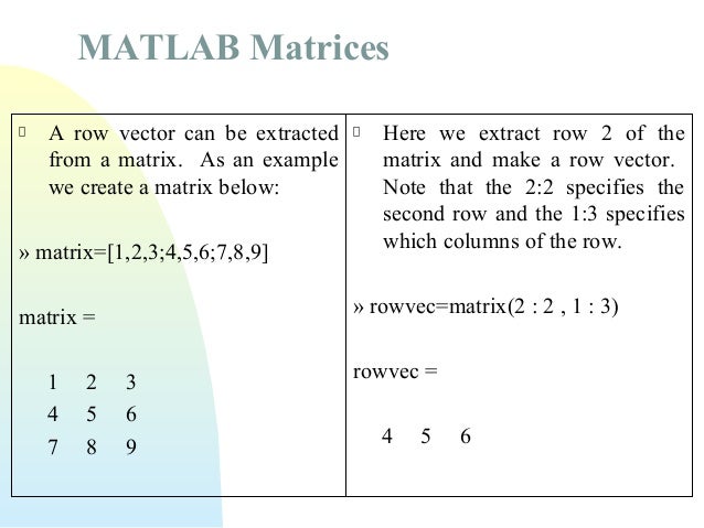Turn matrix into vector matlab - impactfopt