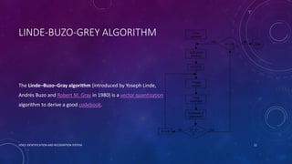 Lbg Algorithm Voice Identification And Recognition System, Matlab | PPTX