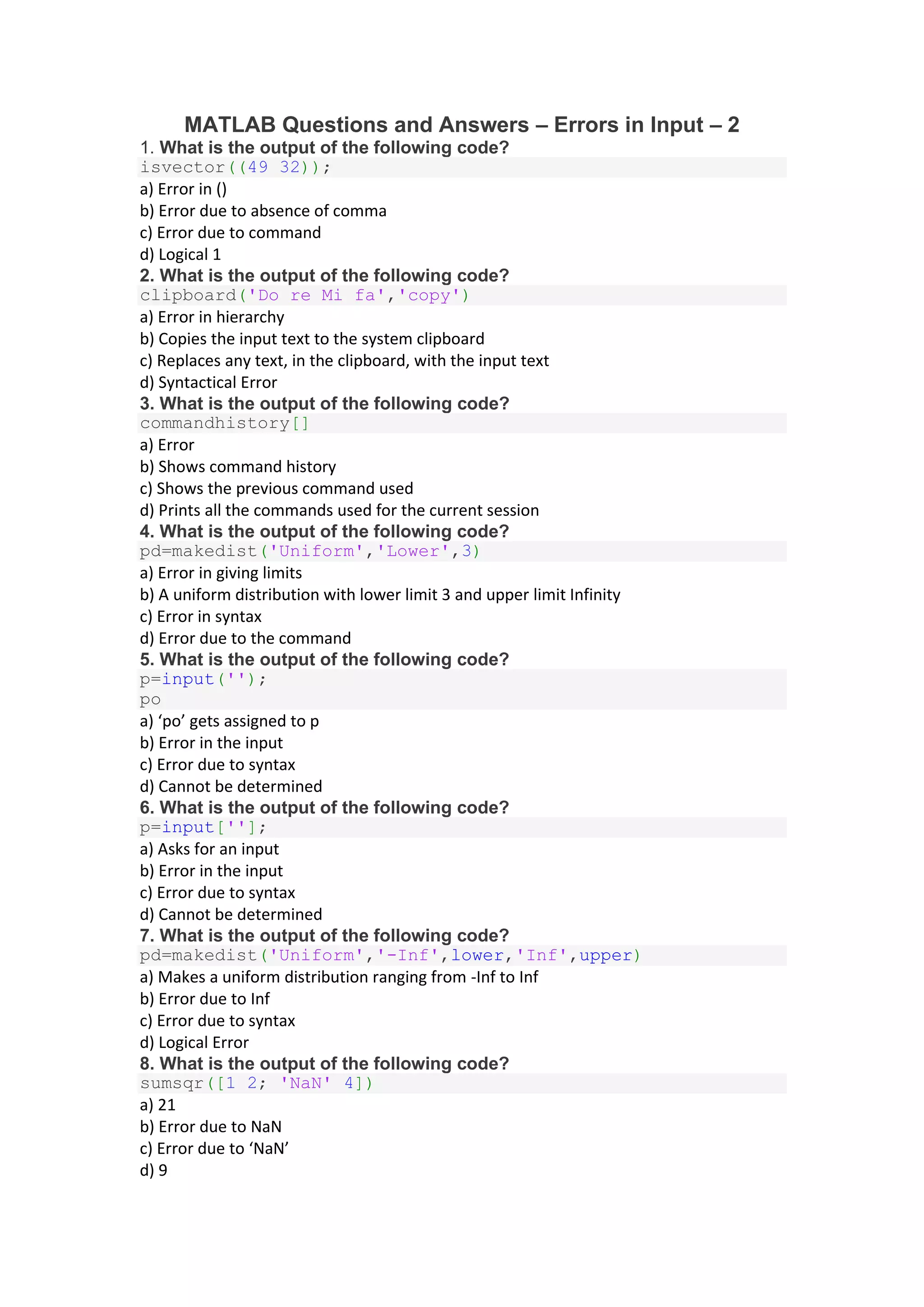 MATLAB Questions and Answers.pdf