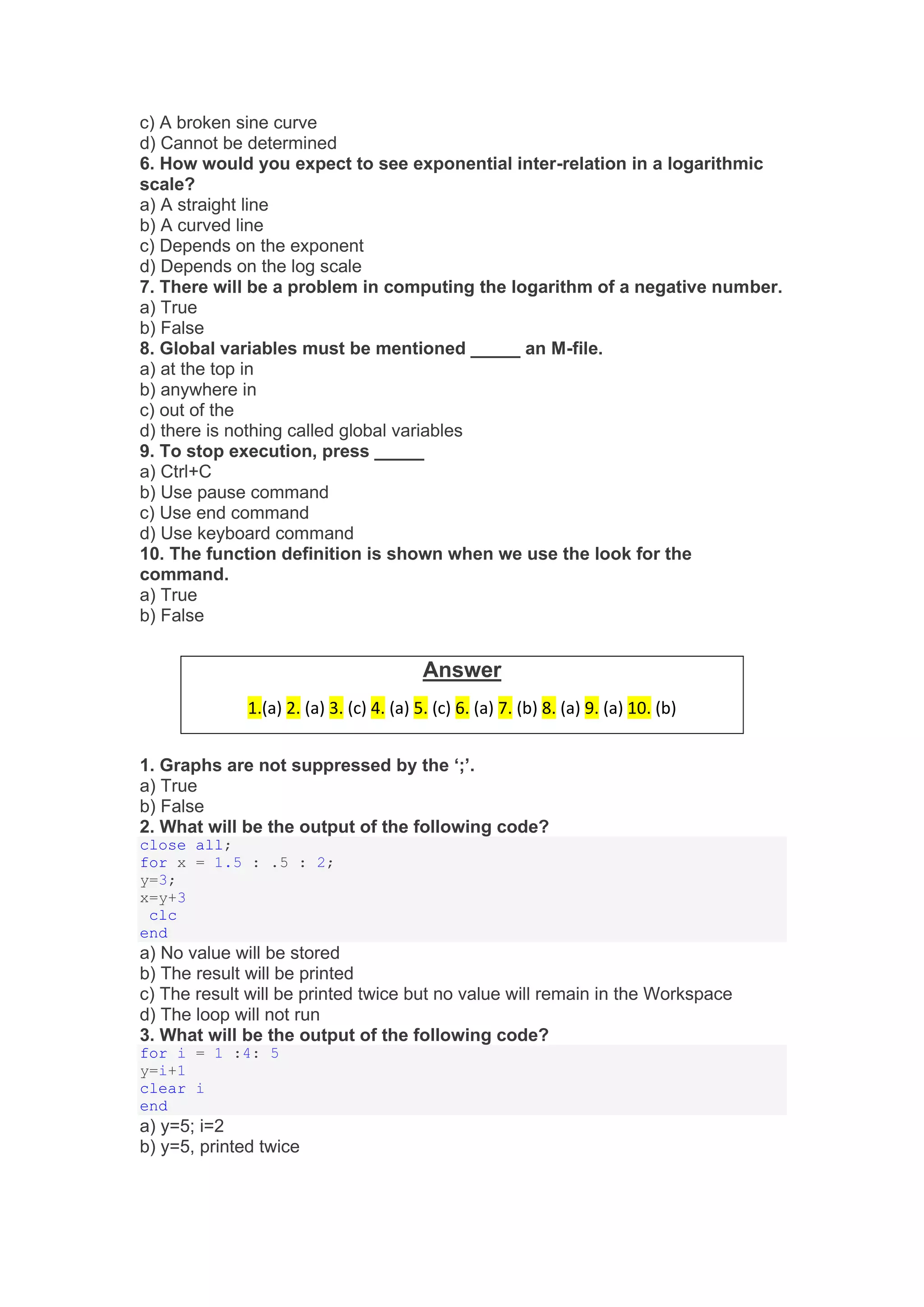MATLAB Questions and Answers.pdf