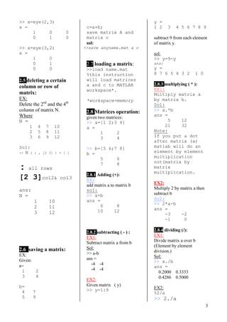 Matlab quick quide3.4 | PDF