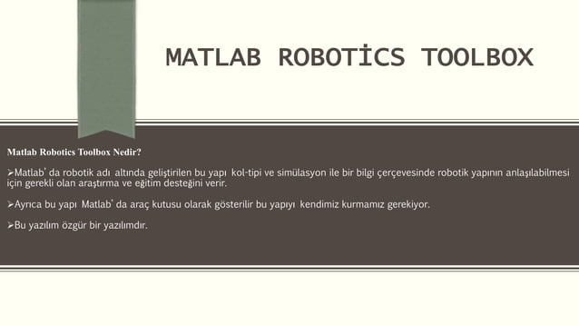 Matlab roboti̇cs toolbox | PPT