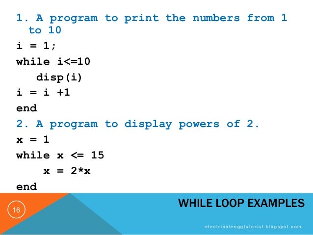 Matlab Script - Loop Control