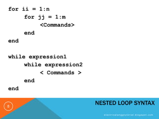 MATLAB Programming - Loop Control Part 2 | PPT