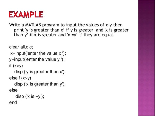 How to write a matlab program