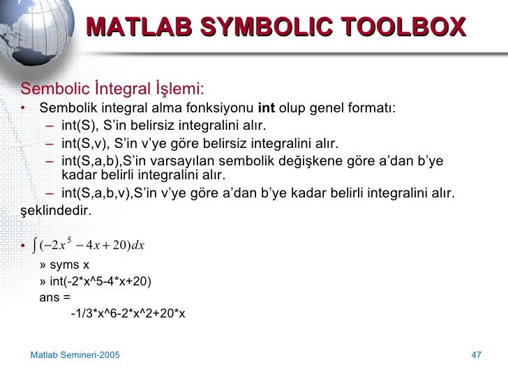 Matlab Toolbox Symbolic Logic