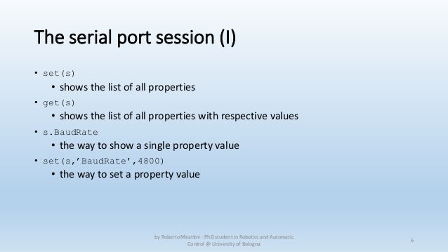 Matlab Serial Port Example Matlab Serial Port Example