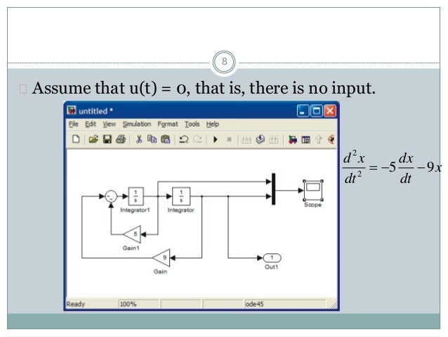 Mat lab solving equations simulink
