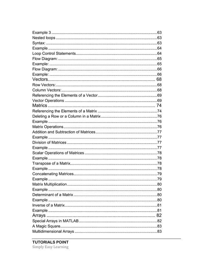 Matlab tutorial | PDF