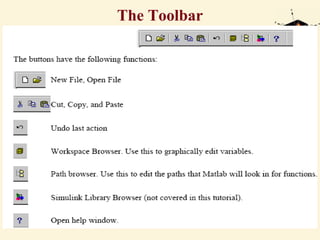 The Toolbar
 