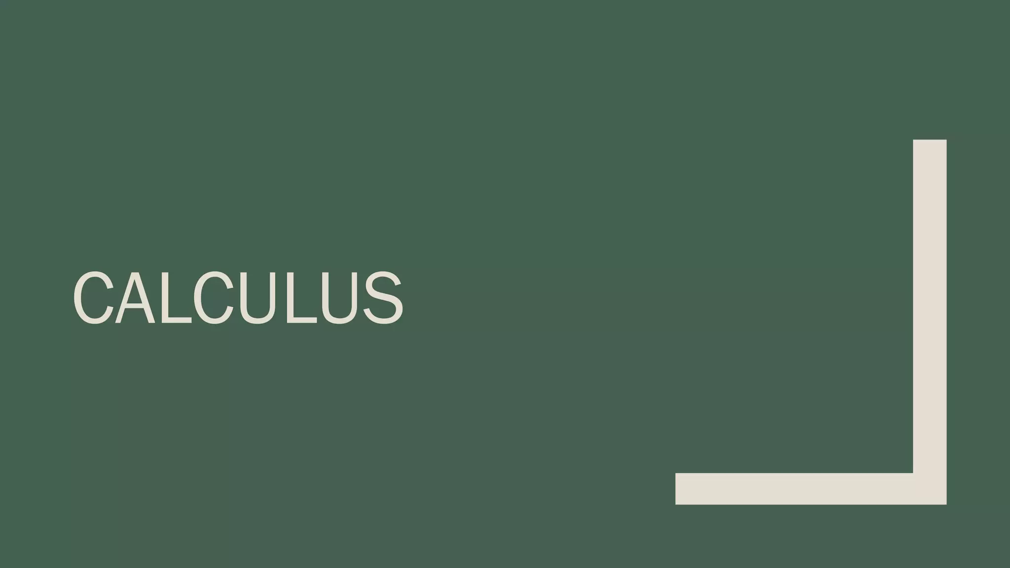 CALCULUS 