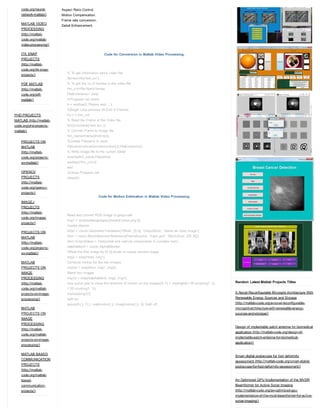 Matlab video processing code | PDF